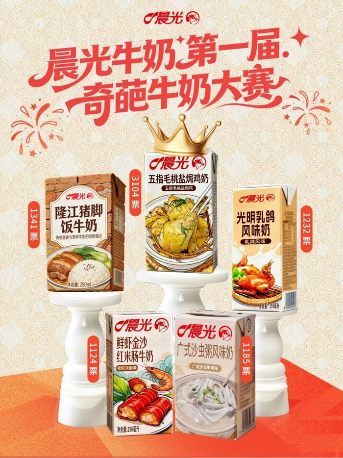晨光牛奶概念产品；图片来源：晨光牛奶