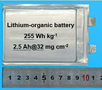 △能量密度超过250瓦时/公斤的有机软包电池。