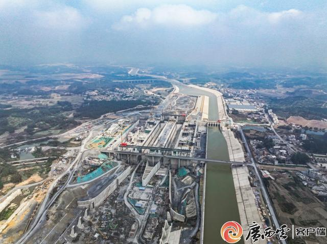 建设中的企石枢纽。平陆运河集团供图