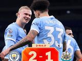 热闻|英超争冠悬念重启！奥赖利双响，曼城2-1纽卡落后榜首阿森纳2分