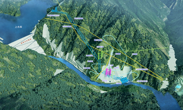 两河口抽蓄电站效果图