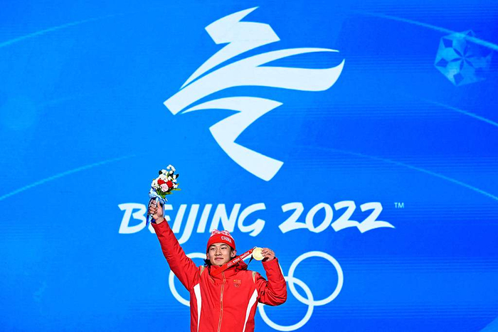 2022年，苏翊鸣在北京大跳台摘金。图：视觉中国