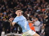 福登曼城生涯已打进109球,超越德布劳内位居队史射手榜第16