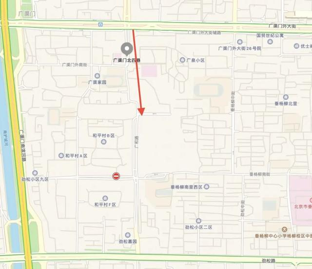 广渠门北四巷位置/高德地图