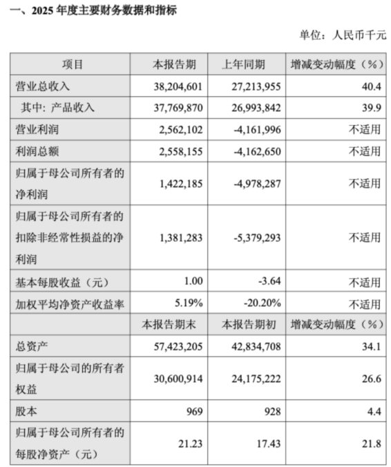 （截图来自2025年业绩快报）