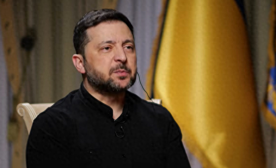 泽连斯基接受采访时的画面 图源：天空新闻网视频截图