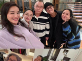 舒淇晒全家福：冯德伦依偎岳母，林心如携女同框