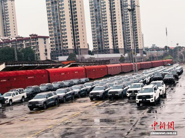 荆门车站商品车运输业务运量实现稳步攀升。李维 摄