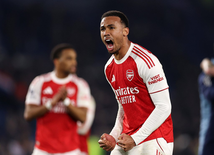 加布里埃尔作为带刀后卫，为阿森纳打入全场唯一一粒进球。