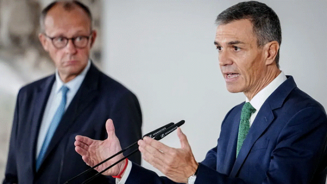 德国总理默茨（左）与西班牙首相桑切斯 资料图