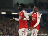 英超：萨卡闪击制胜 阿森纳1-0布莱顿 多赛一场7分领跑英超