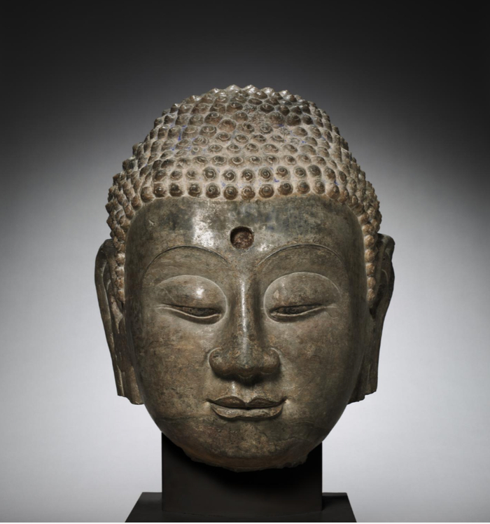 响堂山的佛头 美国克利夫兰艺术博物馆（Cleveland Museum of Art），馆藏号 1923.97