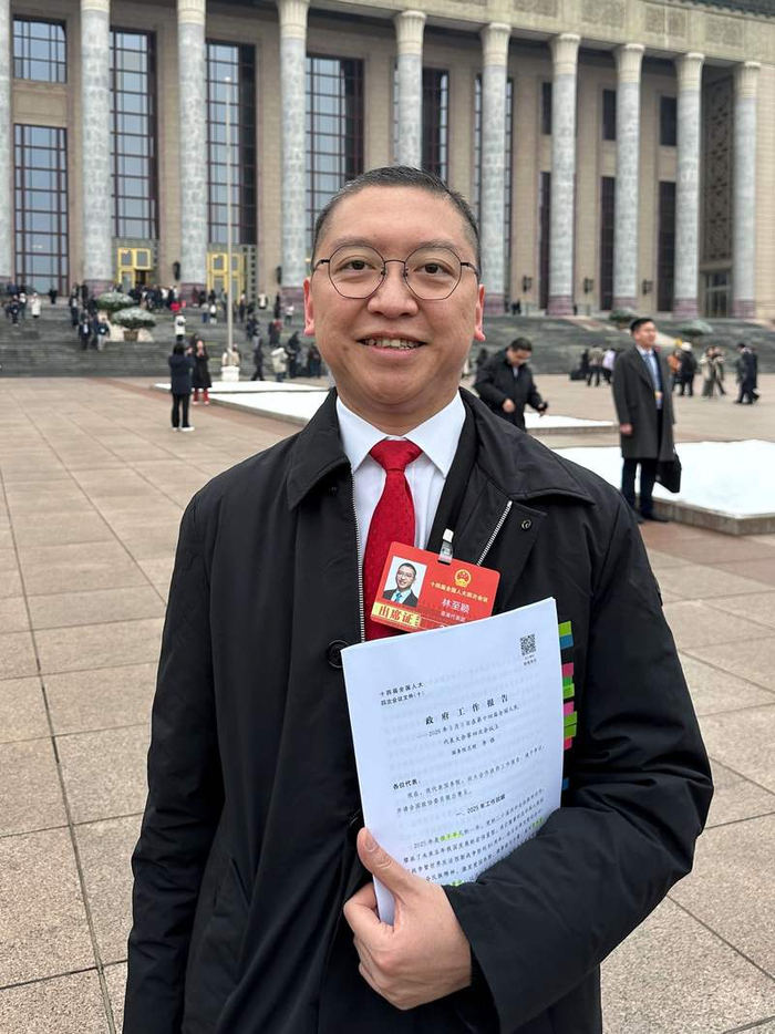 港区全国人大代表林至颖。新京报记者 裴剑飞 摄