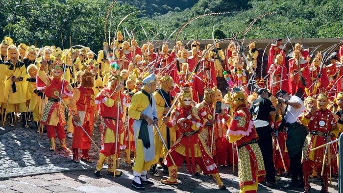 2025年9月在河南济源举办的大圣文化周上，“最多人装扮成孙悟空聚会”吉尼斯世界纪录诞生。 受访者供图