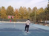 休闲打网球：高光时刻剪辑 放小球反手美如画强力侧身攻