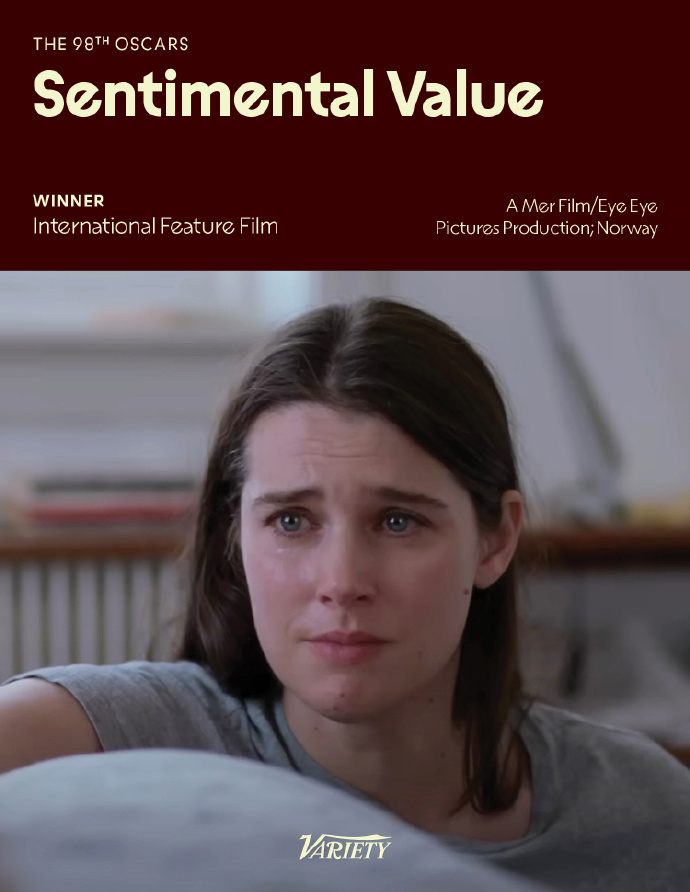 《情感价值》获得最佳影片