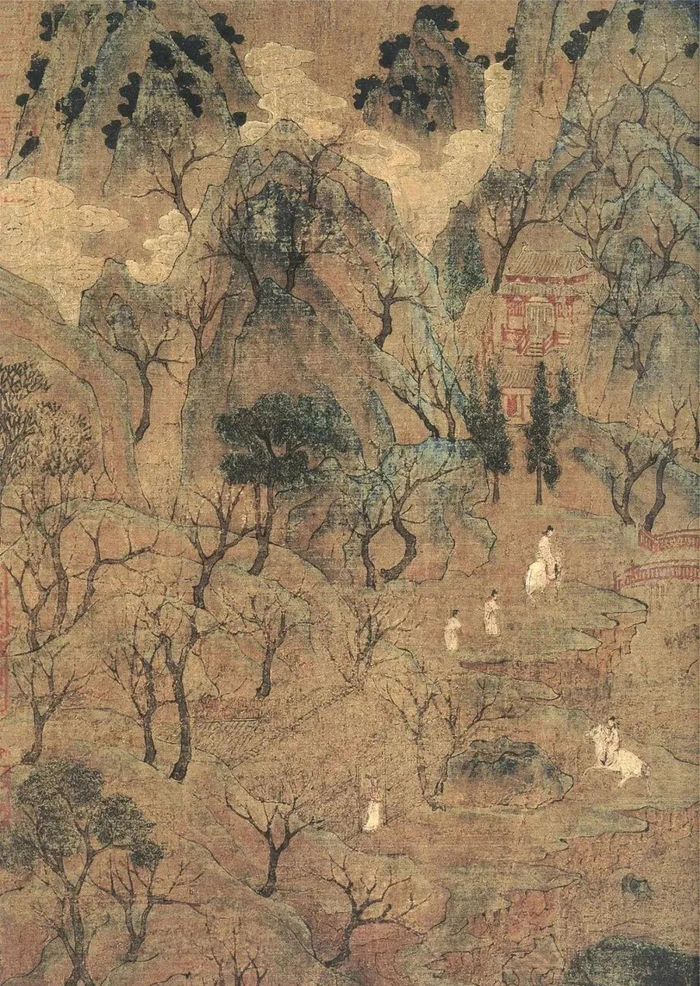 隋代展子虔《游春图》局部