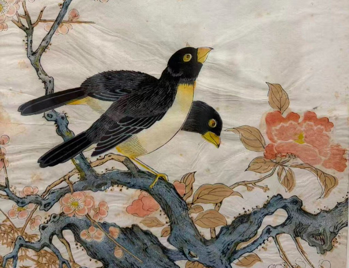 桃花坞木版年画中的花鸟