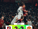 伯恩茅斯2-2战平曼联，B费破门马奎尔染红