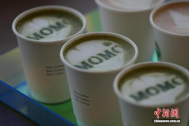 图为3月21日拍摄的“抹么茶饮品”。刘鸿鹤 摄