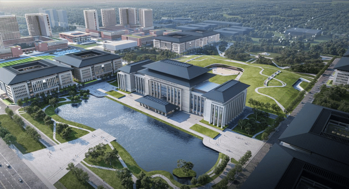 西北工业大学沣西校区一期鸟瞰效果图
