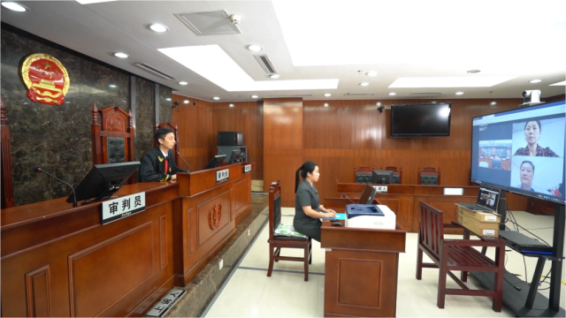 在广东高院法官的指引下，当事人和律师登录广州中院的“授权见证通”平台，完成线上授权委托