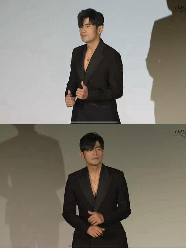 周杰伦亮相新专辑发布会。来源：视频截图