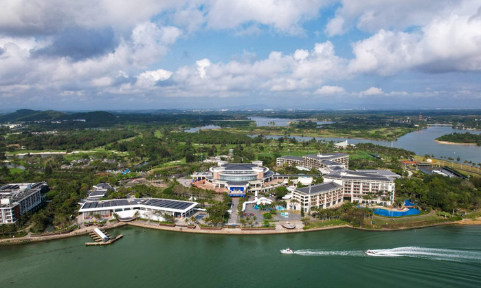 这是3月20日拍摄的博鳌亚洲论坛国际会议中心（无人机照片）。新华社&nbsp;图