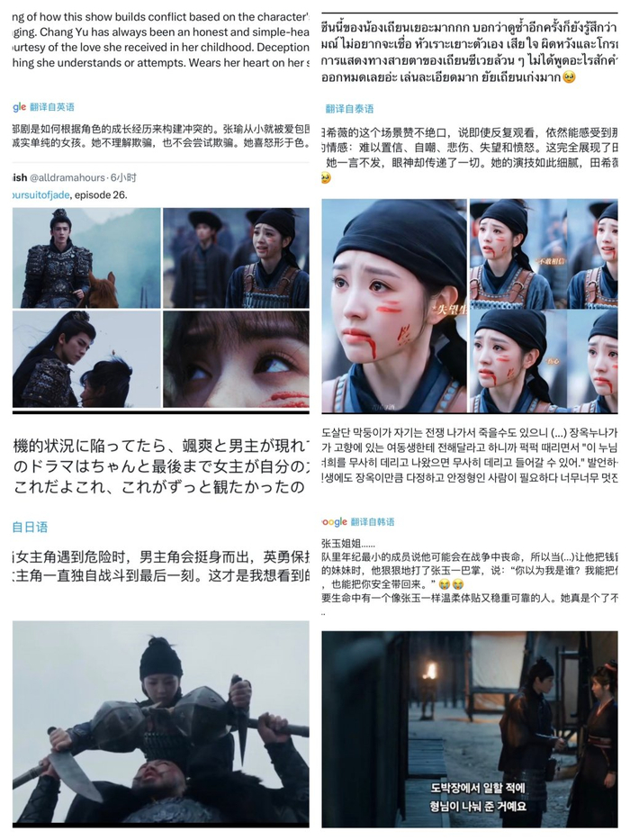 《逐玉》海外网友评价。图源来自网络
