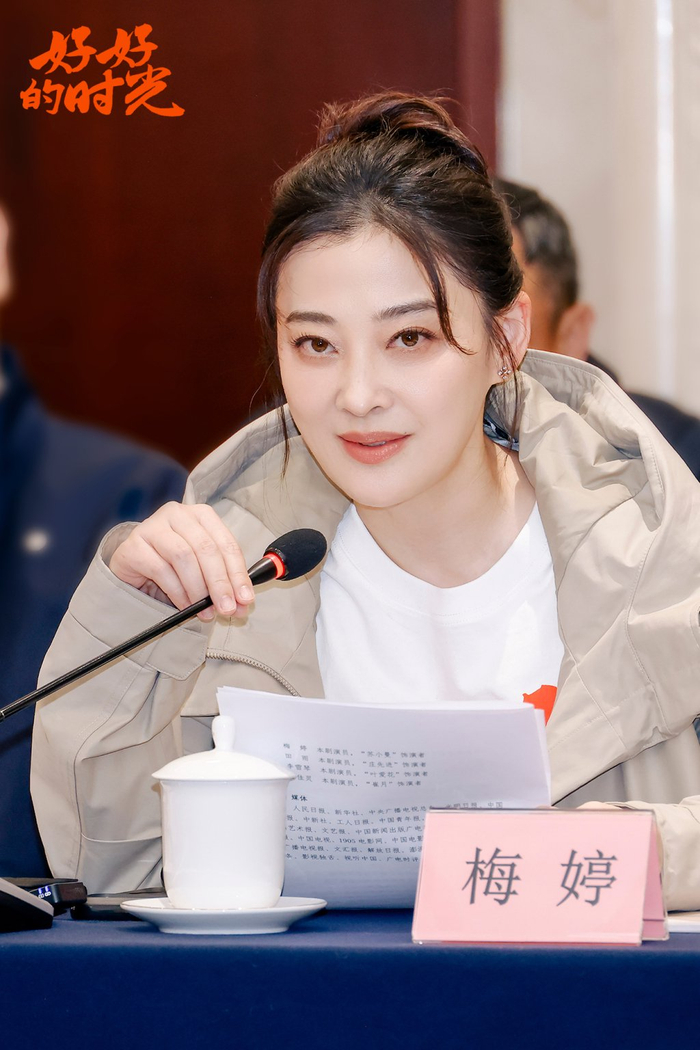 梅婷在会上发言