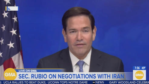 鲁比奥3月31日接受美媒ABC采访 视频截图