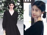 鞠婧祎最新私服，双丸子头漫画少女！！小鞠今日晒双丸子头黑裙照，扑面而来的春日清新气息好治愈啊！
