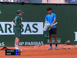 ATP1000蒙特利尔大师赛男单第二轮 阿尔卡拉斯6-1先下一盘，1-0领先巴埃斯