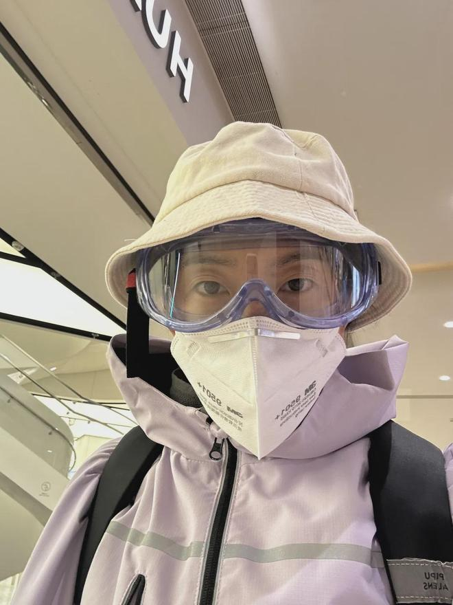 ▲图:上下班头部防护