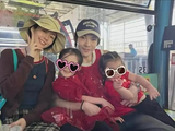 郭碧婷一家四口出游！向佐手臂全是肌肉好壮实，3岁儿子赶超姐姐