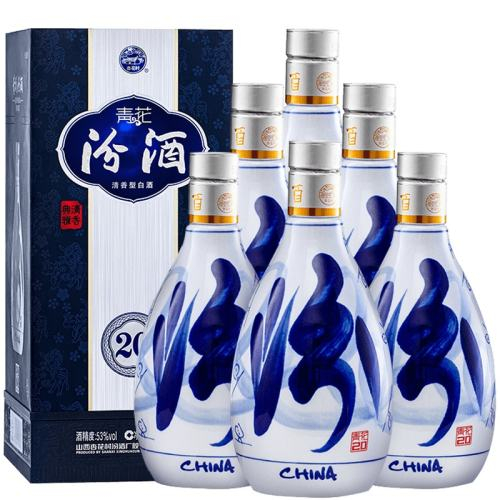 汾酒杏花村光瓶53清香型白酒450ml *12瓶394.6元_财经头条