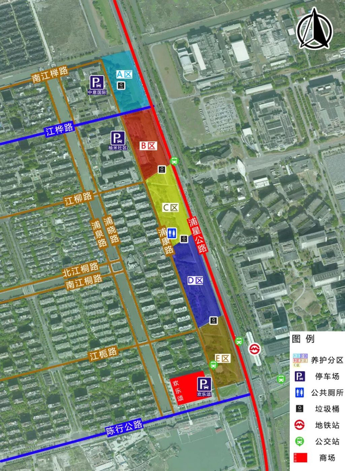 绿草坡分区示意图。 闵行区锦浦街道办事处微信公号“惬意锦浦”图