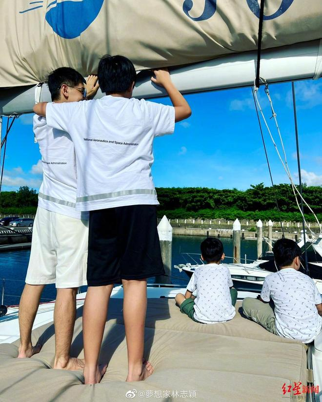 林志颖晒家人照片