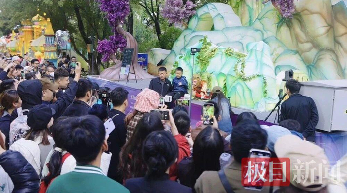 　　来看“雪饼猴”的游客人山人海（受访者供图）