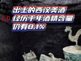 出土的西汉美酒经历千年酒精含量仍有0.1%