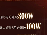 抖音集团公布3月真人短剧分账报告，200余部真人短剧分账破百万