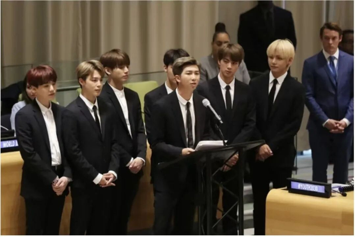 ▲联合国演讲/ 来源：韩民族日报 