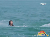 白鹿在《奔跑吧》海口站是如何意外落水并呛到海水的？
