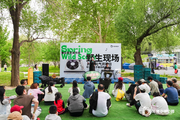 游客席地而坐欣赏音乐表演。主办方供图