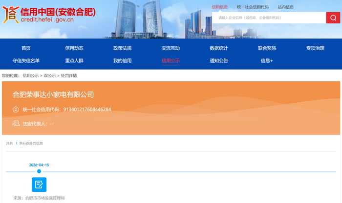 图片来源：信用合肥