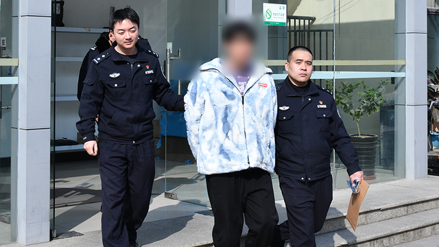 民警抓获犯罪嫌疑人。 上海市公安局供图