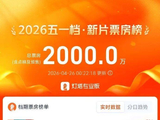 五一档新片预售票房突破2000万，《给阿嬷的情书》《寒战1994》《消失的人》位列前三
