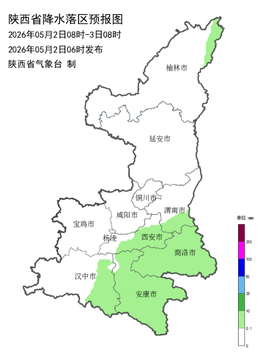 5月2日8时-3日8时降水预报图