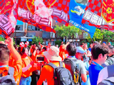 粤超佛山主场战阳江，赛前开启嘉年华大巡游，十八方阵热闹非凡
