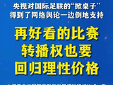 再好看的比赛转播权也要回归理性价格